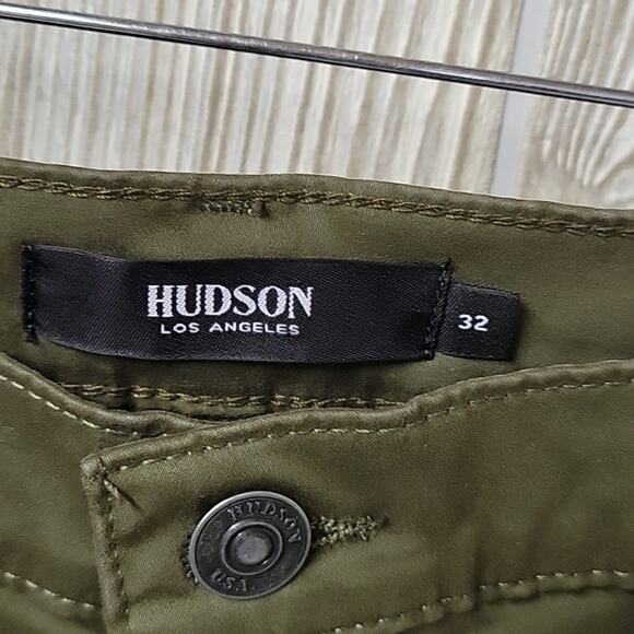 Hudson Nico Super Skinny Jeans Olive Green Womens Size 32 - Picture 4 of 13